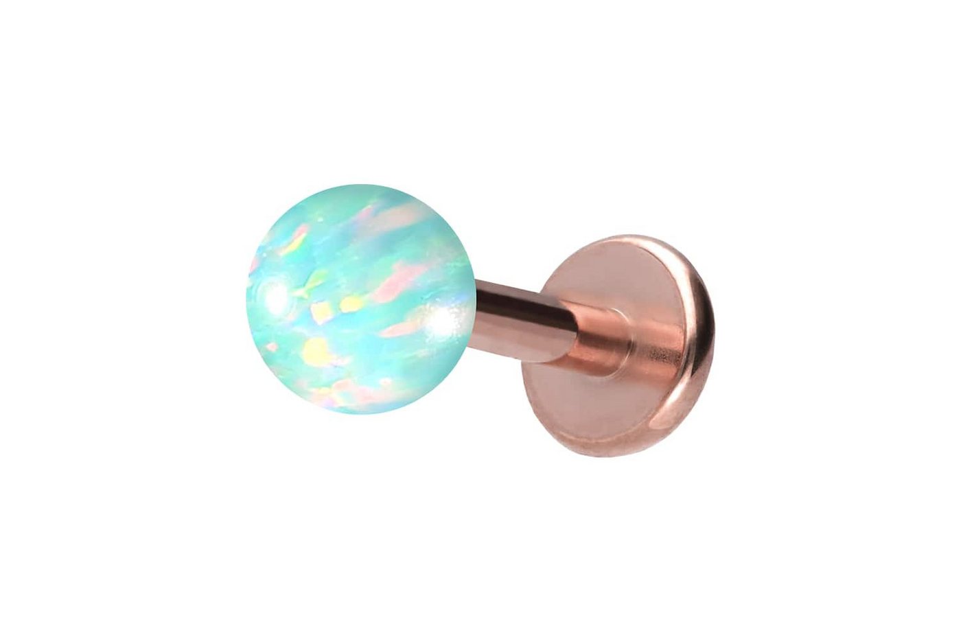 PIERCINGLINE Piercing-Set (Labrets, Titan Labret mit Innengewinde SYNTHETISCHER OPAL) von PIERCINGLINE