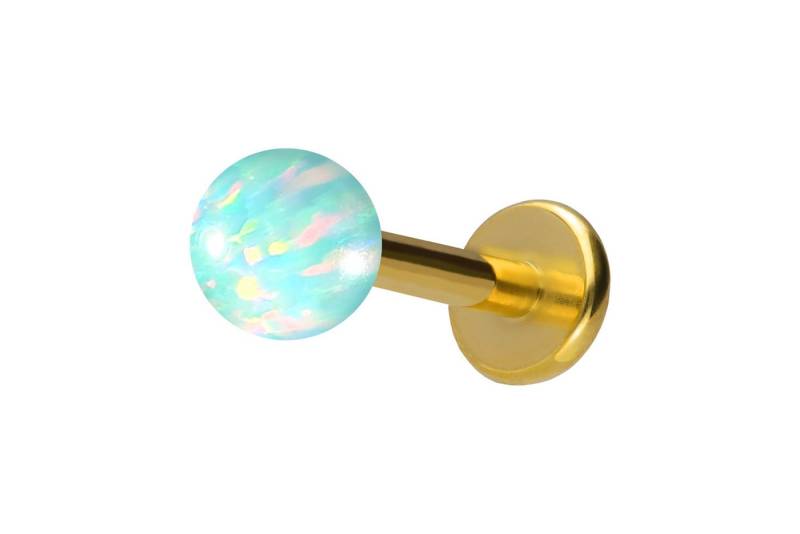 PIERCINGLINE Piercing-Set (Labrets, Titan Labret mit Innengewinde SYNTHETISCHER OPAL) von PIERCINGLINE