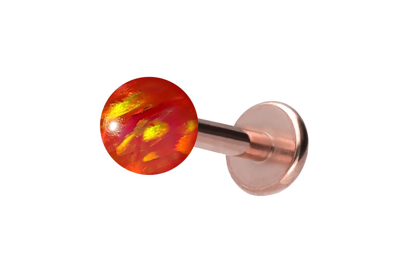 PIERCINGLINE Piercing-Set (Labrets, Titan Labret mit Innengewinde SYNTHETISCHER OPAL) von PIERCINGLINE