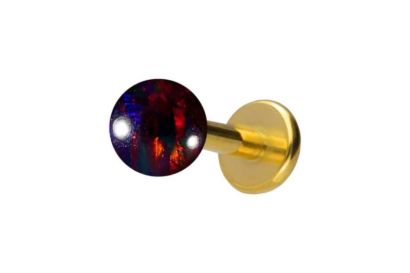 PIERCINGLINE Piercing-Set (Labrets, Titan Labret mit Innengewinde SYNTHETISCHER OPAL) von PIERCINGLINE