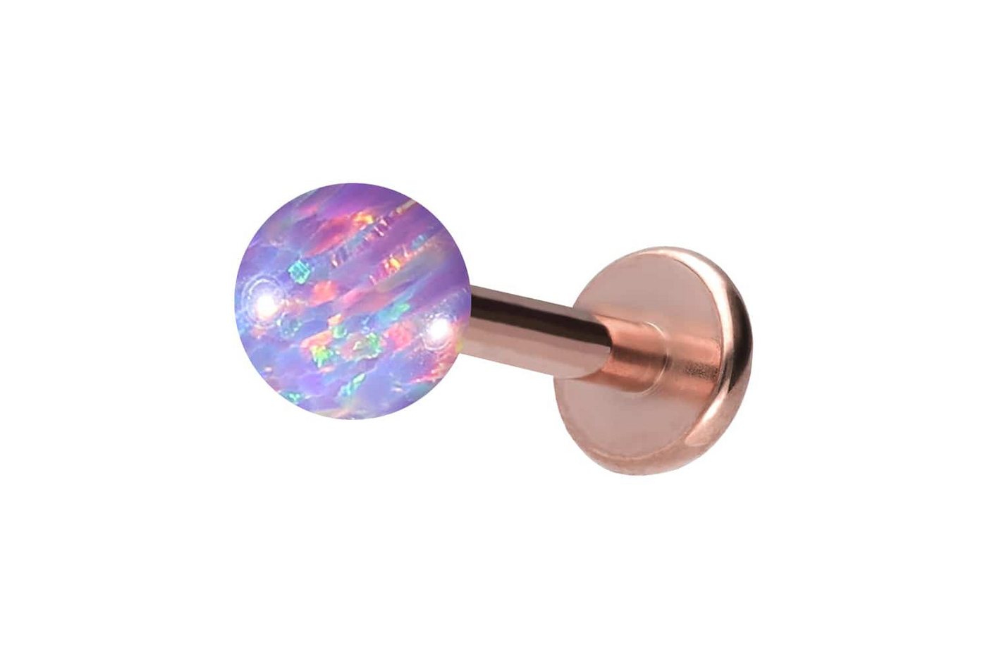 PIERCINGLINE Piercing-Set (Labrets, Titan Labret mit Innengewinde SYNTHETISCHER OPAL) von PIERCINGLINE