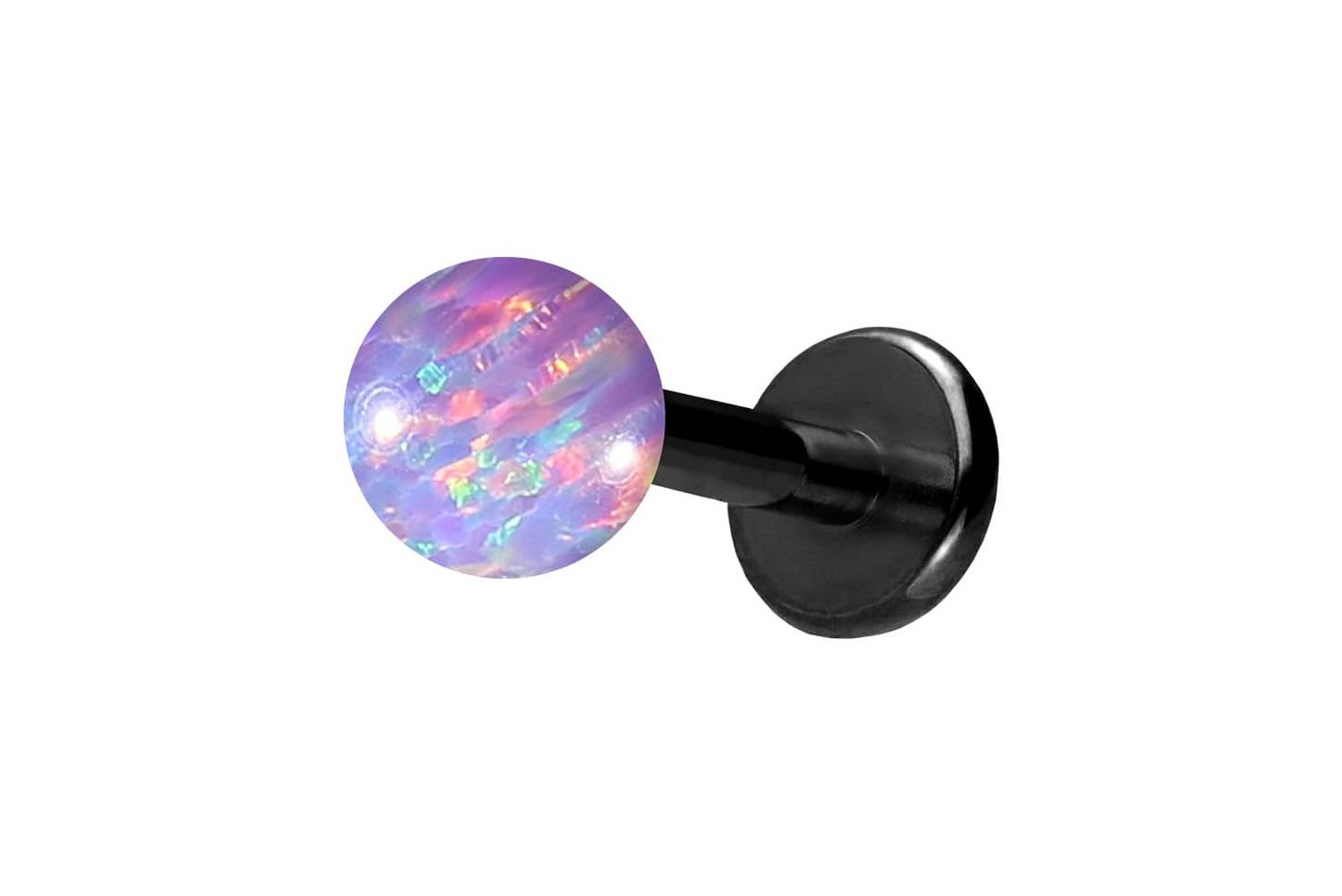PIERCINGLINE Piercing-Set (Labrets, Titan Labret mit Innengewinde SYNTHETISCHER OPAL) von PIERCINGLINE
