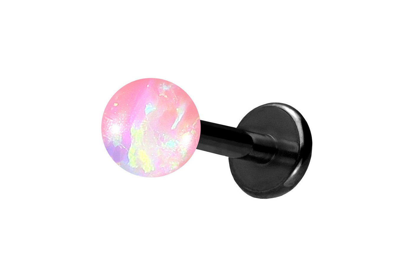 PIERCINGLINE Piercing-Set (Labrets, Titan Labret mit Innengewinde SYNTHETISCHER OPAL) von PIERCINGLINE