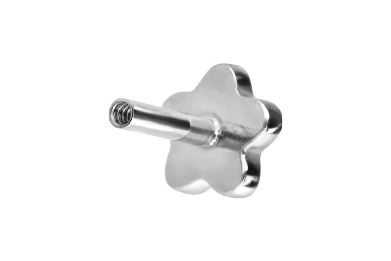 PIERCINGLINE Piercing-Set Titan Labret mit Innengewinde ohne Kugel BLUME (Labrets / 1 Stk) von PIERCINGLINE
