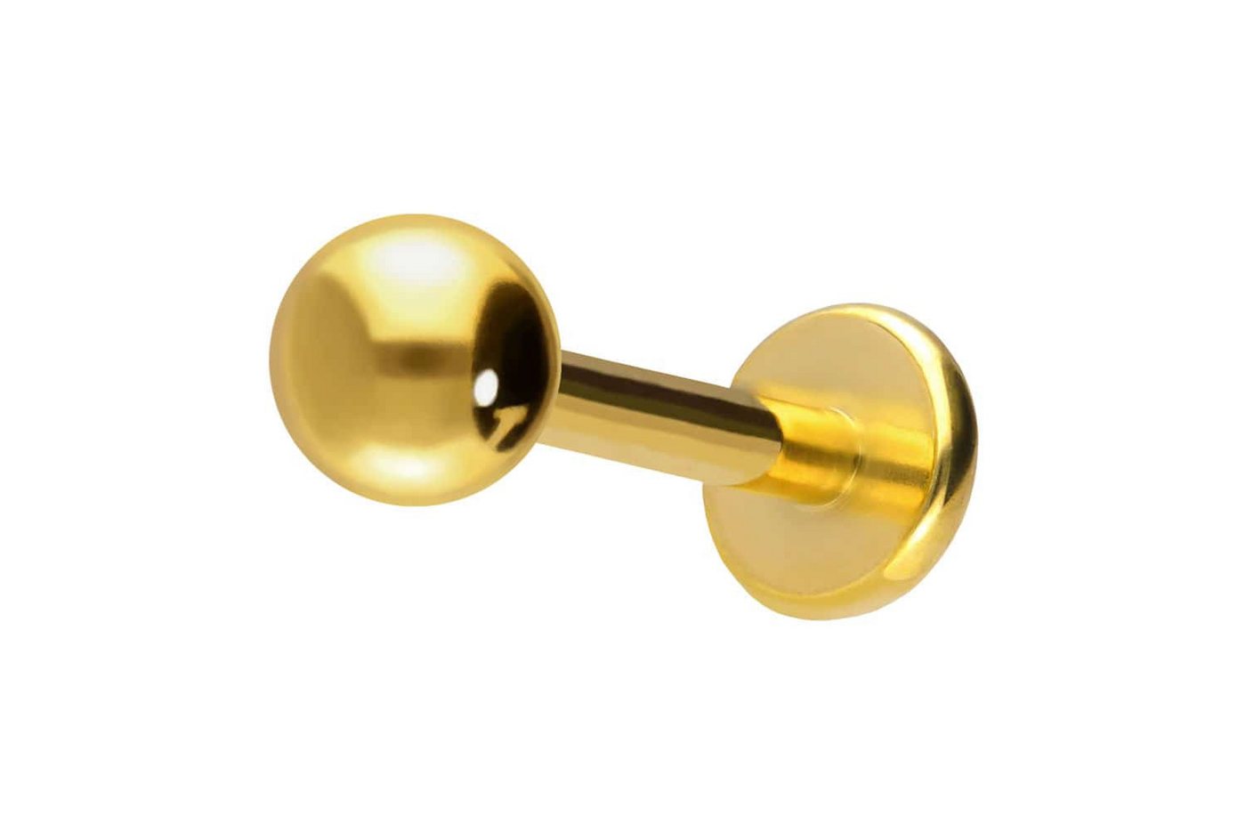 PIERCINGLINE Piercing-Set Titan Labret mit Push Fit (Labrets / 1 Stk) von PIERCINGLINE