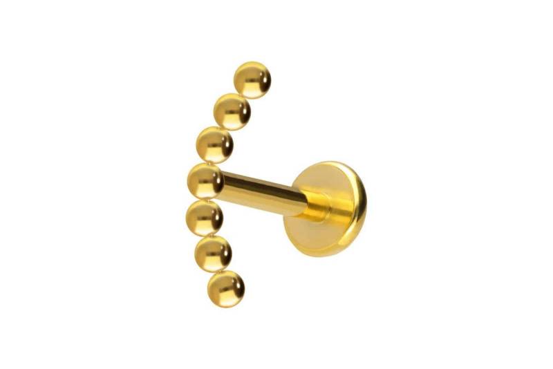 PIERCINGLINE Piercing-Set Titan Labret mit Push Fit 7 KUGELN (Labrets / 1 Stk) von PIERCINGLINE