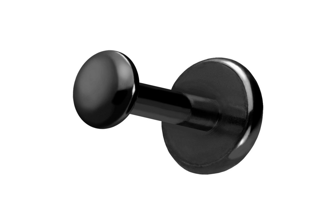 PIERCINGLINE Piercing-Set Titan Labret mit Push Fit DISC (Labrets / 1 Stk) von PIERCINGLINE