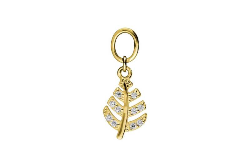 PIERCINGLINE Piercing-Set 18 Karat Gold Anhänger für Clicker KRISTALLBLATT (Piercing-Anhänger / 1 Stk) von PIERCINGLINE