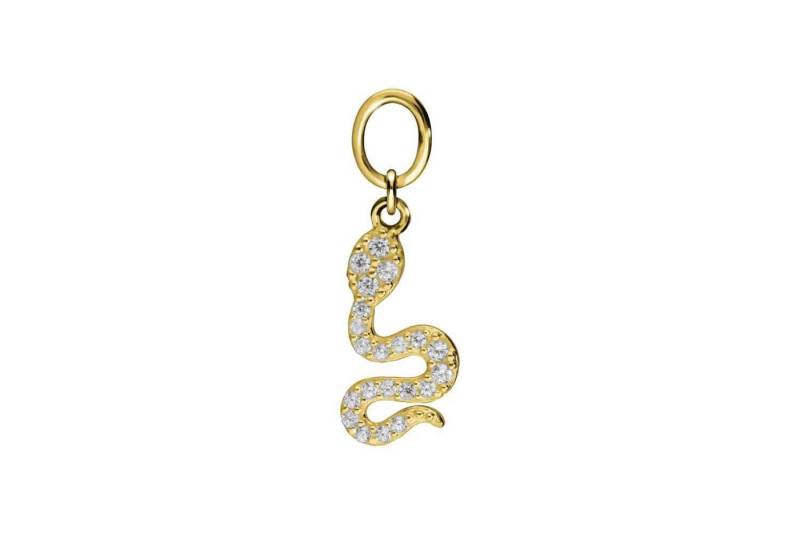 PIERCINGLINE Piercing-Set 18 Karat Gold Anhänger für Clicker KRISTALLSCHLANGE (Piercing-Anhänger / 1 Stk) von PIERCINGLINE