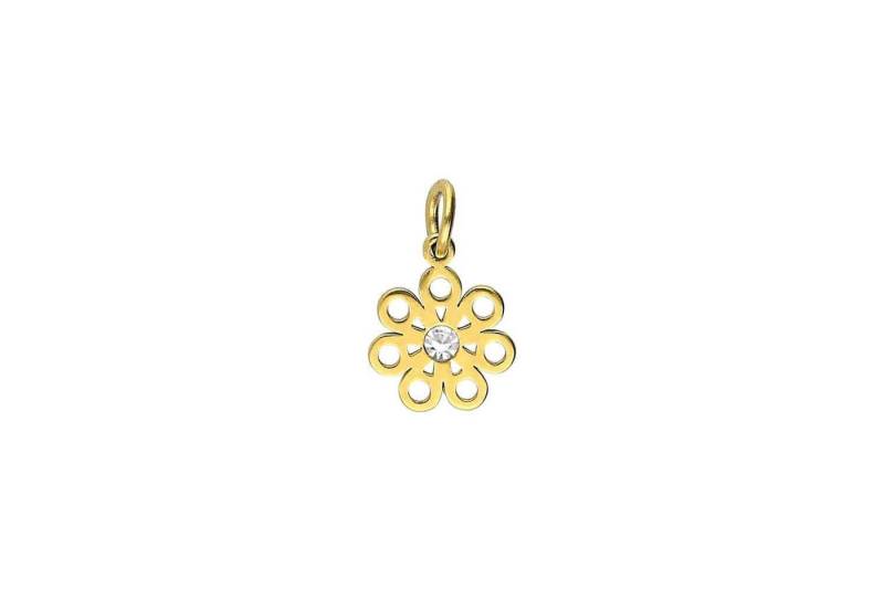 PIERCINGLINE Piercing-Set Chirurgenstahl Anhänger für Clicker BLUME + KRISTALL (Piercing-Anhänger / 1 Stk) von PIERCINGLINE