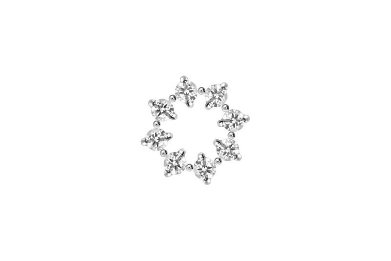 PIERCINGLINE Piercing-Set Chirurgenstahl Anhänger für Clicker KRISTALLKREIS (Piercing-Anhänger / 1 Stk) von PIERCINGLINE