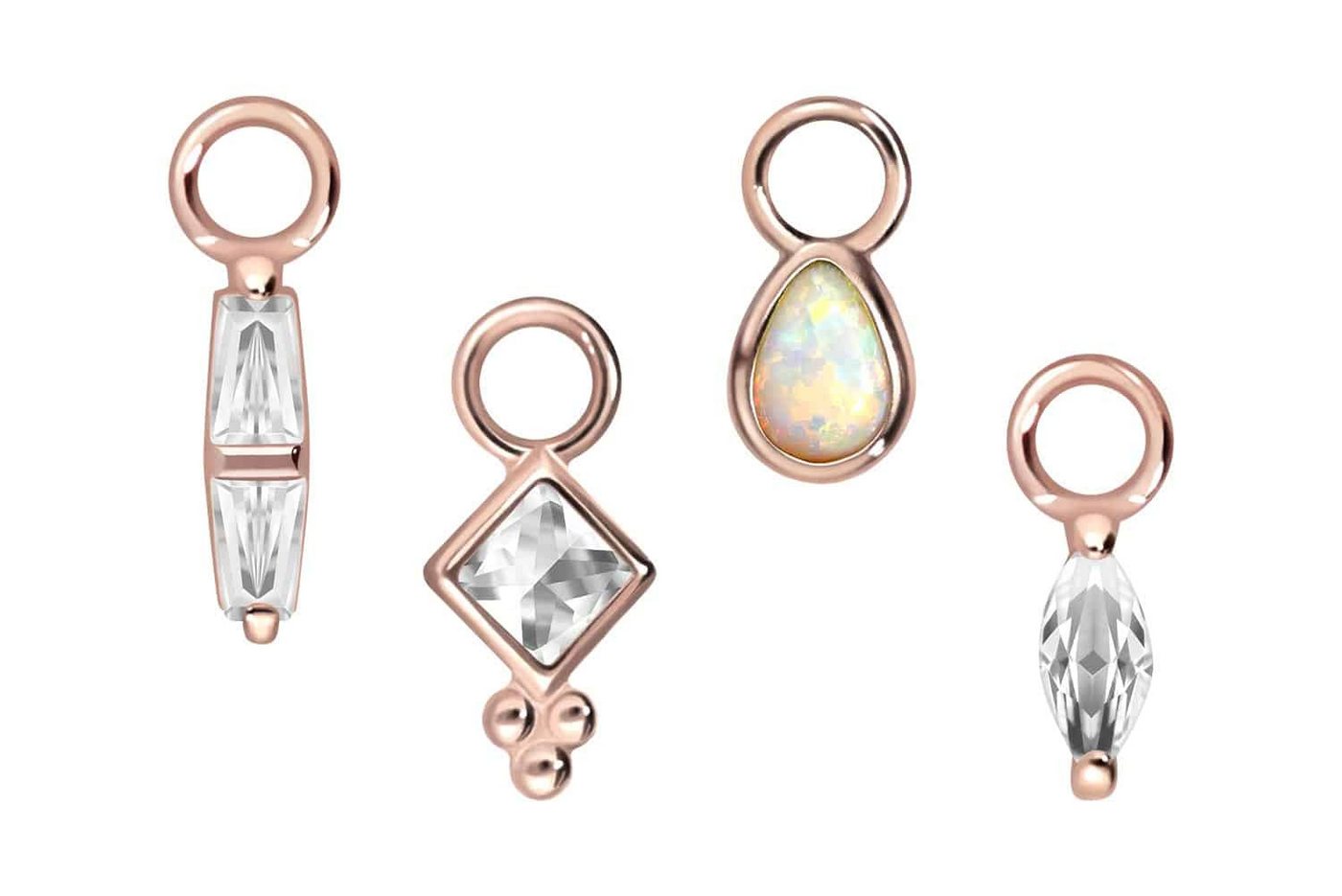 PIERCINGLINE Piercing-Set SET Chirurgenstahl Anhänger für Clicker MIX (Piercing-Anhänger) von PIERCINGLINE