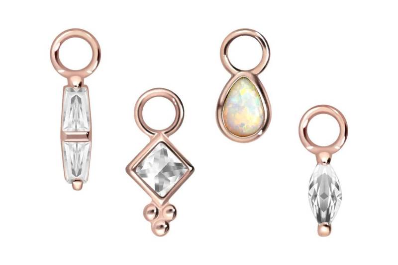 PIERCINGLINE Piercing-Set SET Chirurgenstahl Anhänger für Clicker MIX (Piercing-Anhänger) von PIERCINGLINE