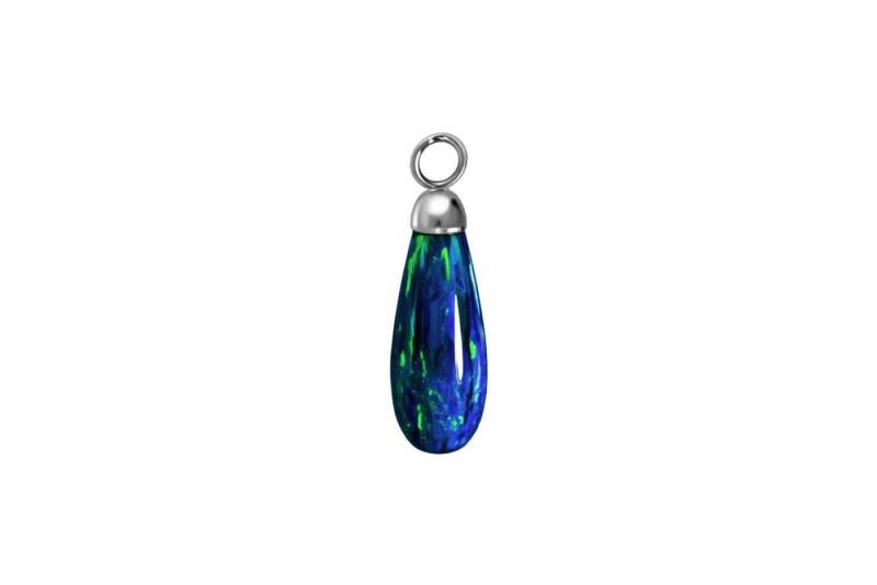 PIERCINGLINE Piercing-Set Synthetischer Opal Anhänger für Clicker TROPFEN (Piercing-Anhänger / 1 Stk) von PIERCINGLINE