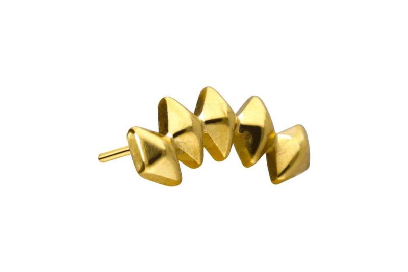 PIERCINGLINE Piercing-Set Titan Aufsatz mit Push Pin 5 RAUTEN (Push Pins / 1 Stk) von PIERCINGLINE