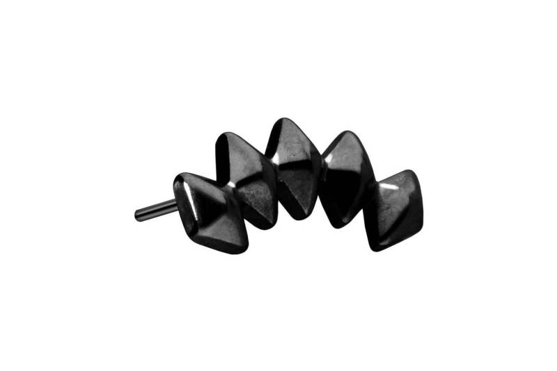 PIERCINGLINE Piercing-Set Titan Aufsatz mit Push Pin 5 RAUTEN (Push Pins / 1 Stk) von PIERCINGLINE