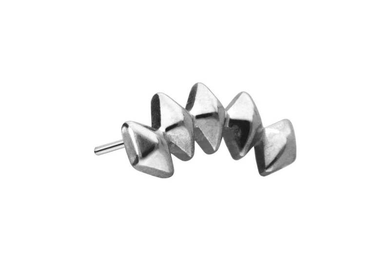 PIERCINGLINE Piercing-Set Titan Aufsatz mit Push Pin 5 RAUTEN (Push Pins / 1 Stk) von PIERCINGLINE
