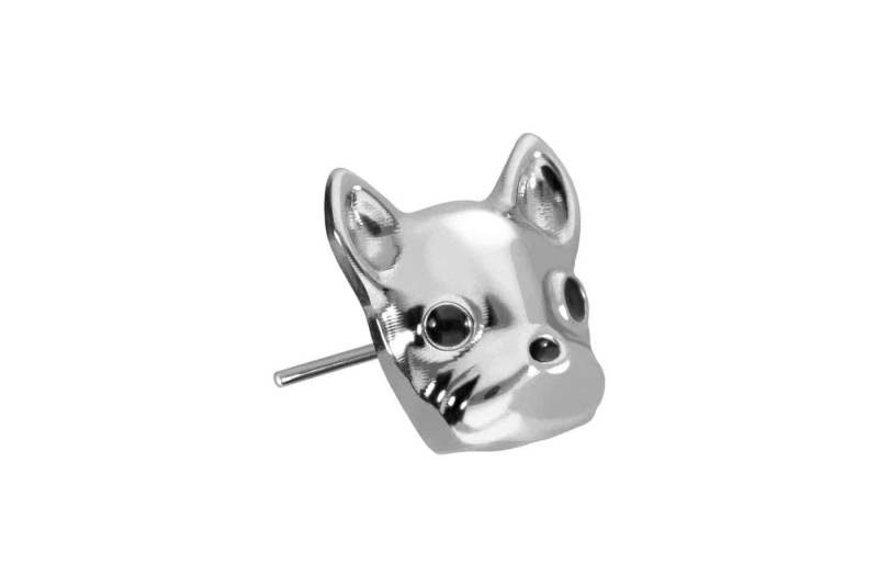 PIERCINGLINE Piercing-Set Titan Aufsatz mit Push Pin BULLDOGGE (Push Pins / 1 Stk) von PIERCINGLINE