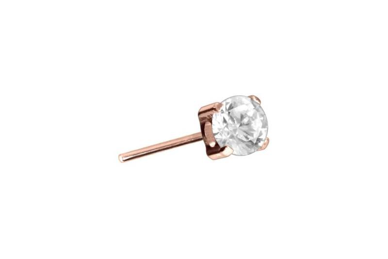 PIERCINGLINE Piercing-Set Titan Aufsatz mit Push Pin EINGEFASSTER KRISTALL (Push Pins / 1 Stk) von PIERCINGLINE