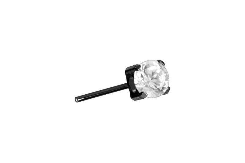 PIERCINGLINE Piercing-Set Titan Aufsatz mit Push Pin EINGEFASSTER KRISTALL (Push Pins, 1-tlg) von PIERCINGLINE