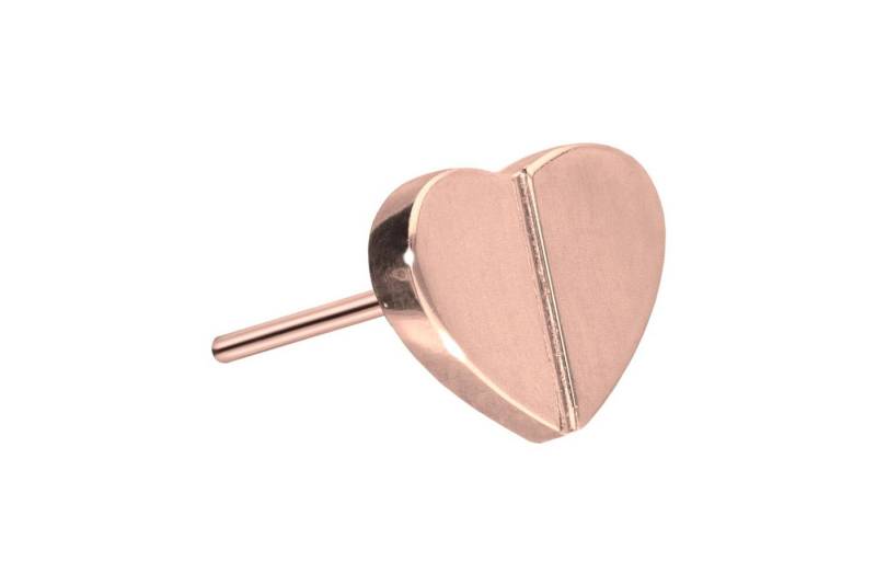 PIERCINGLINE Piercing-Set Titan Aufsatz mit Push Pin HERZ (Push Pins / 1 Stk) von PIERCINGLINE