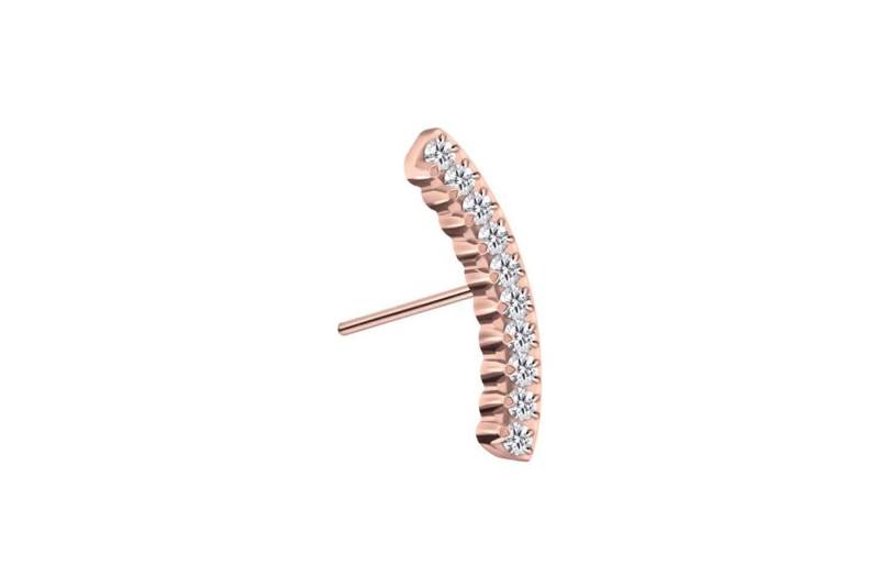 PIERCINGLINE Piercing-Set Titan Aufsatz mit Push Pin KRISTALLBOGEN (Push Pins / 1 Stk) von PIERCINGLINE