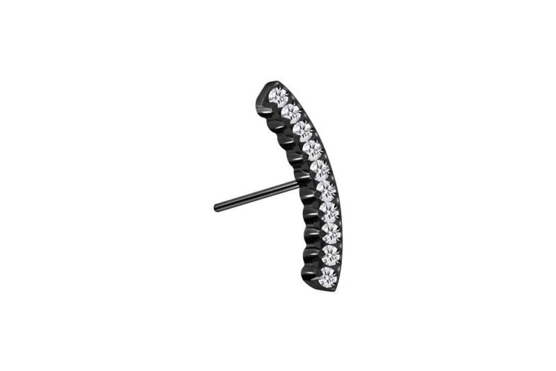PIERCINGLINE Piercing-Set Titan Aufsatz mit Push Pin KRISTALLBOGEN (Push Pins, 1-tlg) von PIERCINGLINE