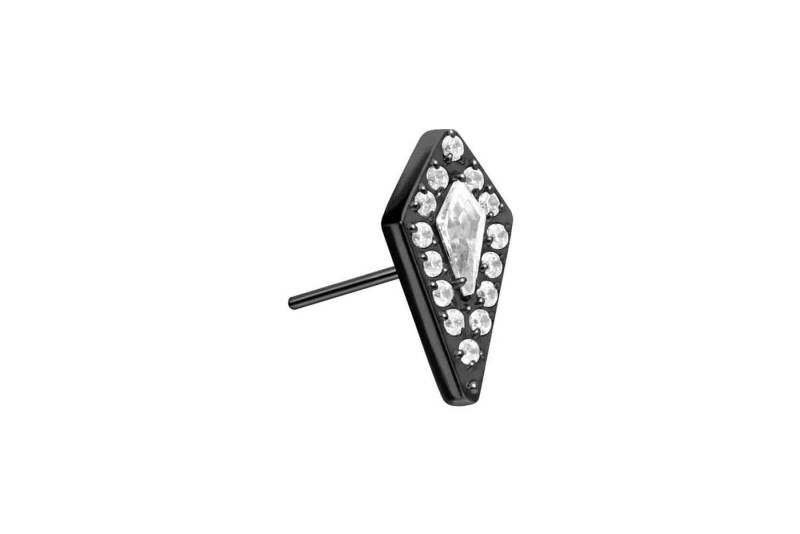 PIERCINGLINE Piercing-Set Titan Aufsatz mit Push Pin KRISTALLSCHILD (Push Pins, 1-tlg) von PIERCINGLINE