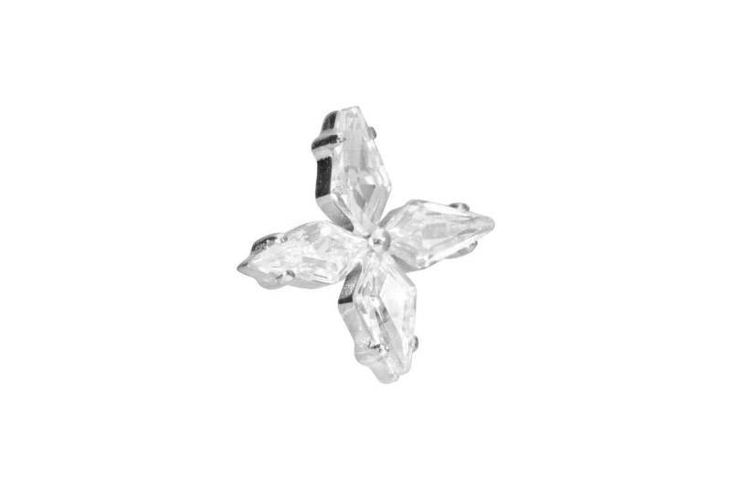 PIERCINGLINE Piercing-Set Titan Aufsatz mit Push Pin KRISTALLSTERN (Push Pins / 1 Stk) von PIERCINGLINE