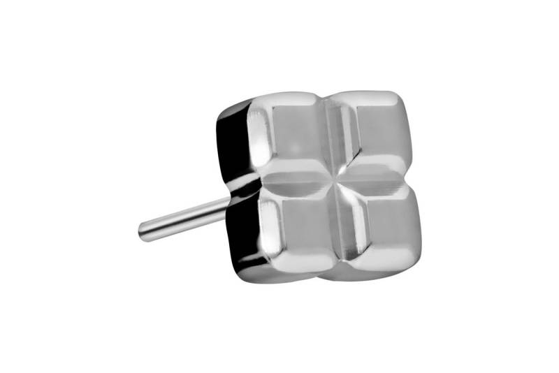 PIERCINGLINE Piercing-Set Titan Aufsatz mit Push Pin QUADRAT (Push Pins, 1-tlg) von PIERCINGLINE