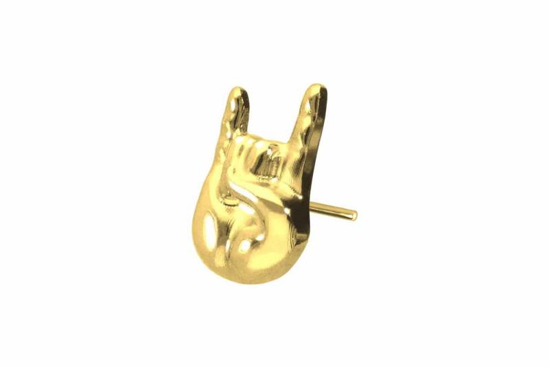 PIERCINGLINE Piercing-Set Titan Aufsatz mit Push Pin ROCK'N' ROLL (Push Pins, 1-tlg) von PIERCINGLINE