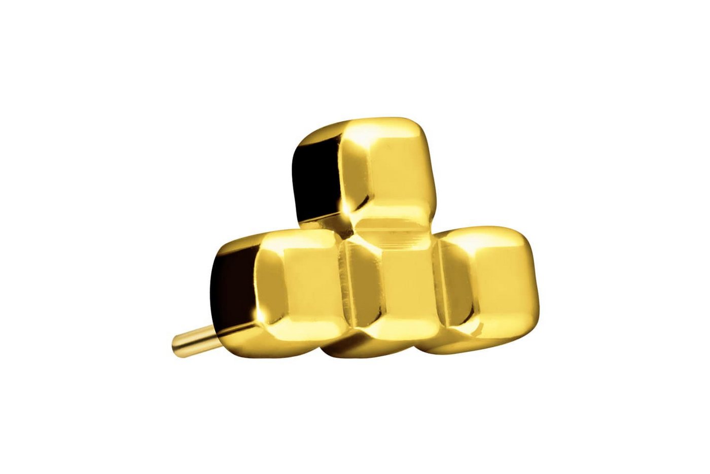 PIERCINGLINE Piercing-Set Titan Aufsatz mit Push Pin T-FORM (Push Pins / 1 Stk) von PIERCINGLINE