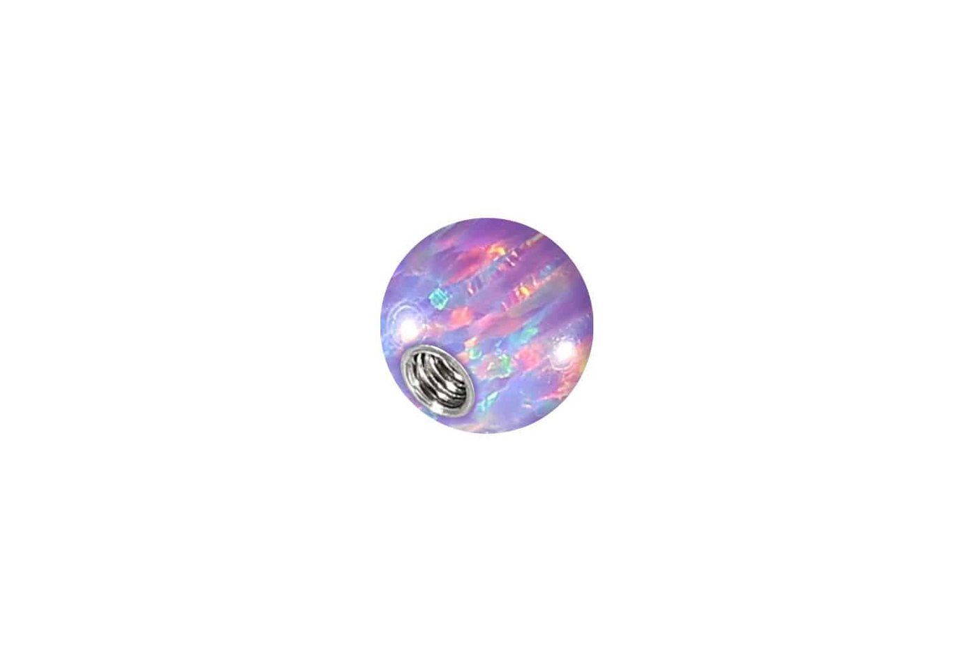 PIERCINGLINE Piercing-Set Synthetischer Opal Schraubkugel mit Chirurgenstahl-Gewinde (Schraub-Aufsätze / 1 Stk) von PIERCINGLINE