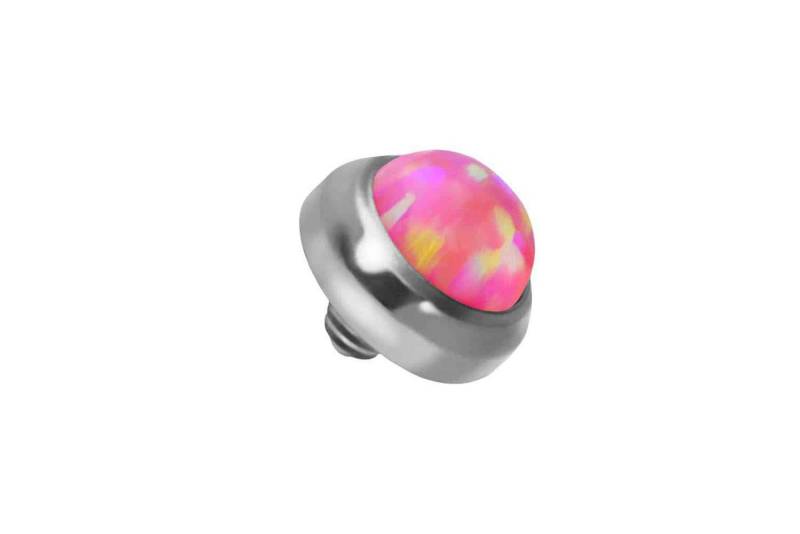 PIERCINGLINE Piercing-Set Titan Dermal Anchor Aufsatz DISC + SYNTHETISCHER OPAL (Schraub-Aufsätze / 1 Stk) von PIERCINGLINE