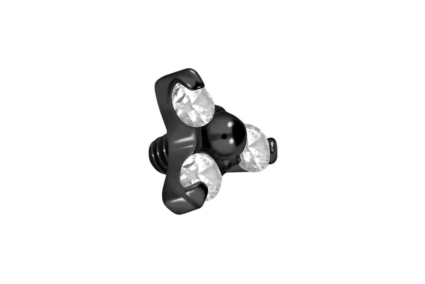 PIERCINGLINE Piercing-Set Titan Dermal Anchor Aufsatz KRISTALLBLUME (Schraub-Aufsätze, 1-tlg) von PIERCINGLINE