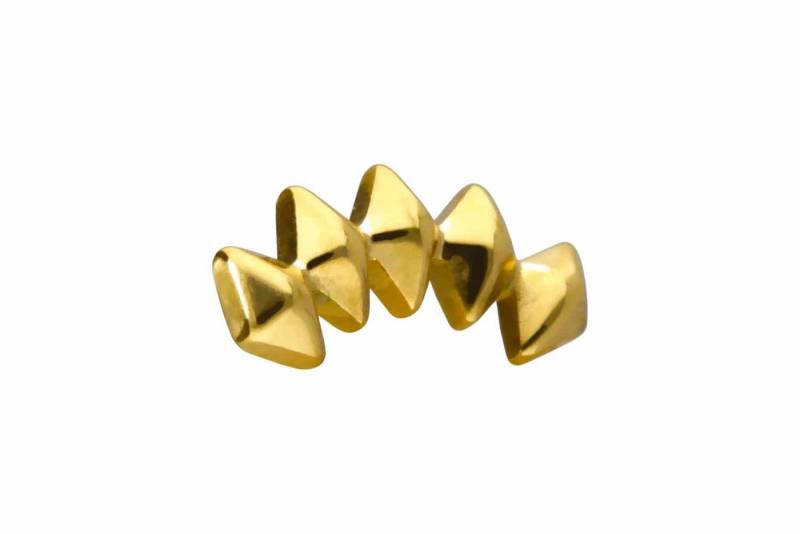 PIERCINGLINE Piercing-Set Titan Schraubaufsatz mit Außengewinde 5 RAUTEN (Schraub-Aufsätze, 1-tlg) von PIERCINGLINE