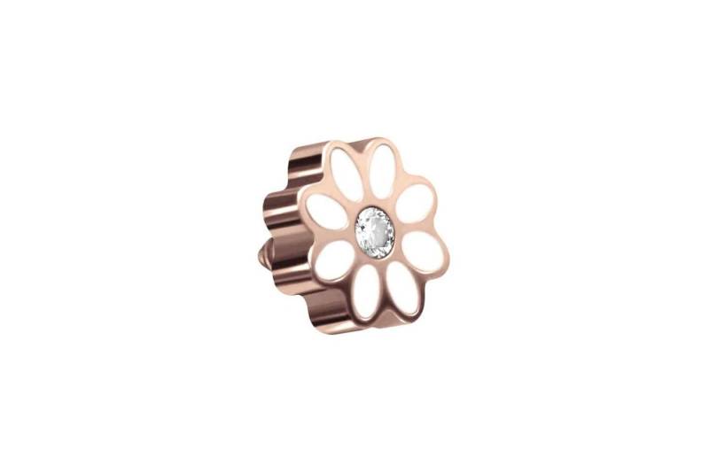 PIERCINGLINE Piercing-Set Titan Schraubaufsatz mit Außengewinde GÄNSEBLÜMCHEN + KRISTALL (Schraub-Aufsätze, 1-tlg) von PIERCINGLINE