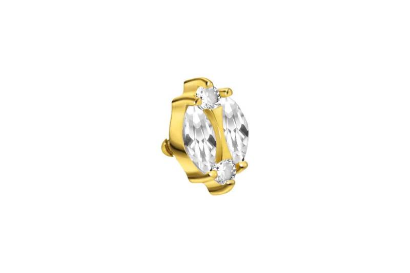 PIERCINGLINE Piercing-Set Titan Schraubaufsatz mit Außengewinde KRISTALLORNAMENT (Schraub-Aufsätze, 1-tlg) von PIERCINGLINE
