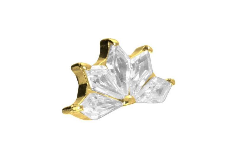PIERCINGLINE Piercing-Set Titan Schraubaufsatz mit Außengewinde LOTUSBLÜTE (Schraub-Aufsätze, 1-tlg) von PIERCINGLINE