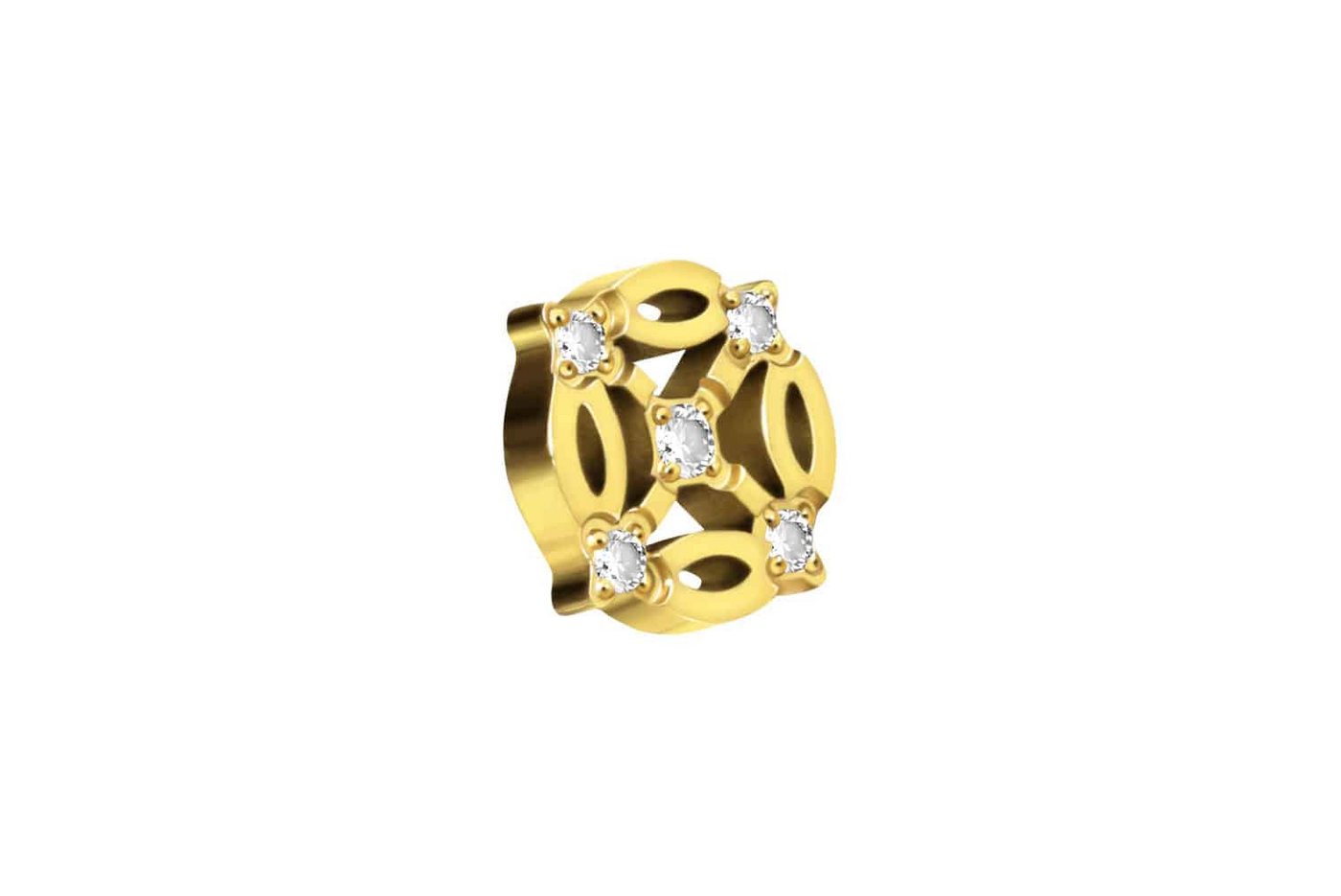 PIERCINGLINE Piercing-Set Titan Schraubaufsatz mit Außengewinde ORIENTALISCHES DESIGN (Schraub-Aufsätze / 1 Stk) von PIERCINGLINE