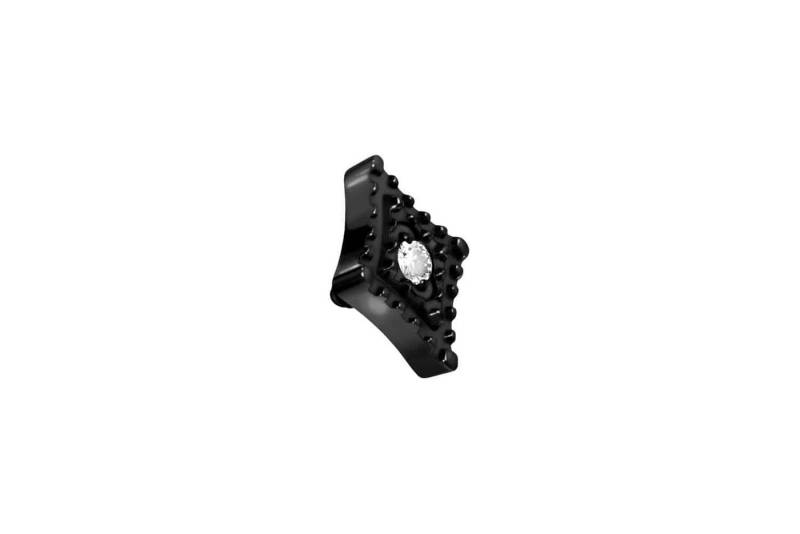 PIERCINGLINE Piercing-Set Titan Schraubaufsatz mit Außengewinde RAUTE + KRISTALL (Schraub-Aufsätze, 1-tlg) von PIERCINGLINE