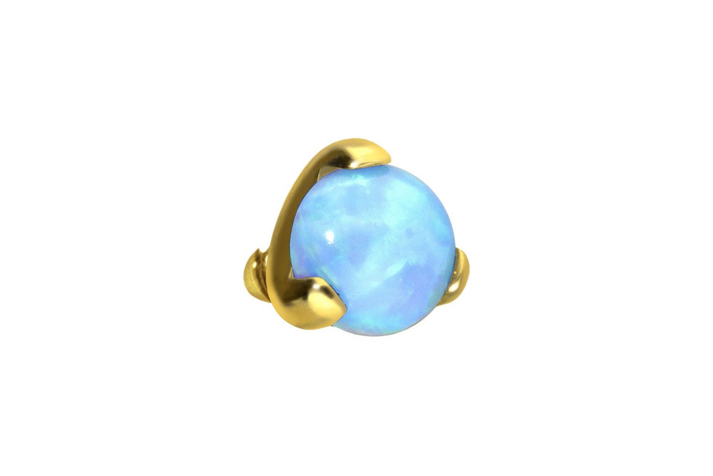 PIERCINGLINE Piercing-Set (Schraub-Aufsätze, Titan Schraubaufsatz mit Außengewinde SYNTHETISCHER OPAL) von PIERCINGLINE