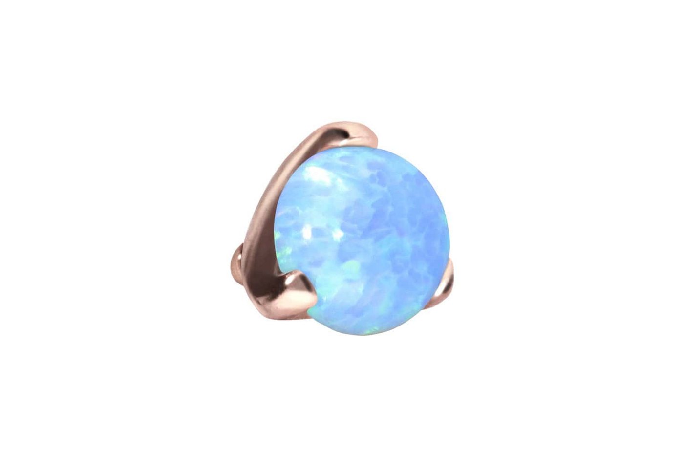 PIERCINGLINE Piercing-Set Titan Schraubaufsatz mit Außengewinde SYNTHETISCHER OPAL (Schraub-Aufsätze / 1 Stk) von PIERCINGLINE