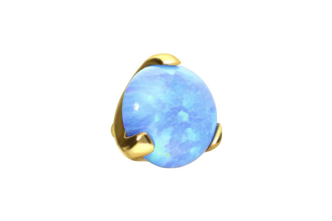 PIERCINGLINE Piercing-Set Titan Schraubaufsatz mit Außengewinde SYNTHETISCHER OPAL (Schraub-Aufsätze / 1 Stk) von PIERCINGLINE