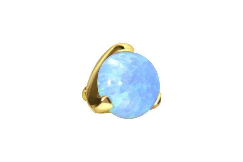 PIERCINGLINE Piercing-Set Titan Schraubaufsatz mit Außengewinde SYNTHETISCHER OPAL (Schraub-Aufsätze, 1-tlg) von PIERCINGLINE