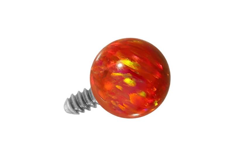 PIERCINGLINE Piercing-Set Titan Schraubaufsatz mit Außengewinde SYNTHETISCHER OPAL (Schraub-Aufsätze / 1 Stk) von PIERCINGLINE