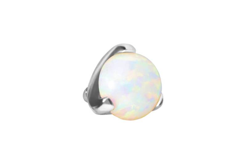 PIERCINGLINE Piercing-Set (Schraub-Aufsätze, Titan Schraubaufsatz mit Außengewinde SYNTHETISCHER OPAL) von PIERCINGLINE