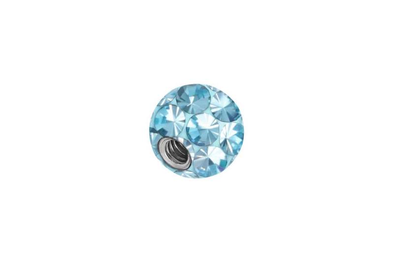 PIERCINGLINE Piercing-Set Titan Schraubkugel SPEZIAL-KRISTALLE + EPOXY (Schraub-Aufsätze / 1 Stk) von PIERCINGLINE