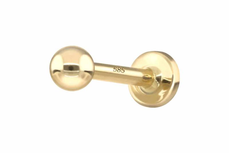 PIERCINGLINE Piercing-Set 14/18 Karat Gold Labret (Labrets / 1 Stk) von PIERCINGLINE