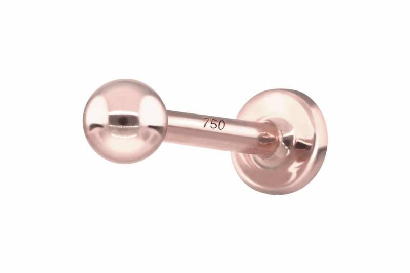 PIERCINGLINE Piercing-Set 14/18 Karat Gold Labret (Labrets / 1 Stk) von PIERCINGLINE